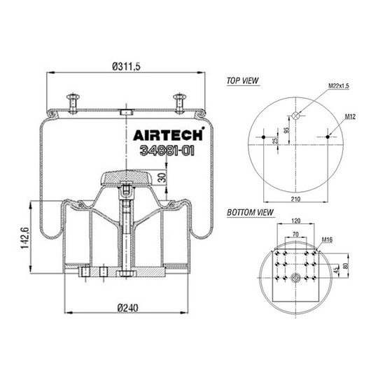 262.532 - Bellow, air suspension 