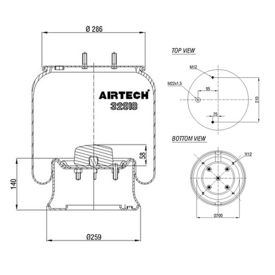 262.543 - Bellow, air suspension 