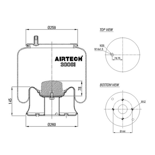 262.559 - Bellow, air suspension 