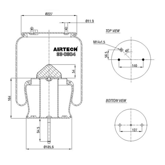 262.572 - Bellow, air suspension 