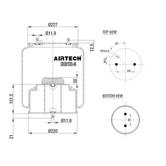 262.575 - Bellow, air suspension 