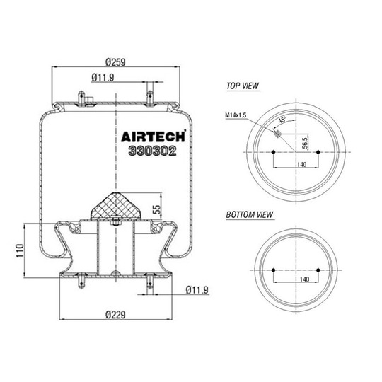 262.581 - Bellow, air suspension 