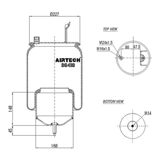 262.583 - Bellow, air suspension 