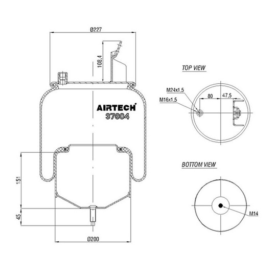 262.587 - Bellow, air suspension 