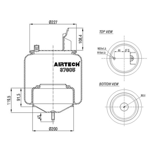 262.588 - Bellow, air suspension 