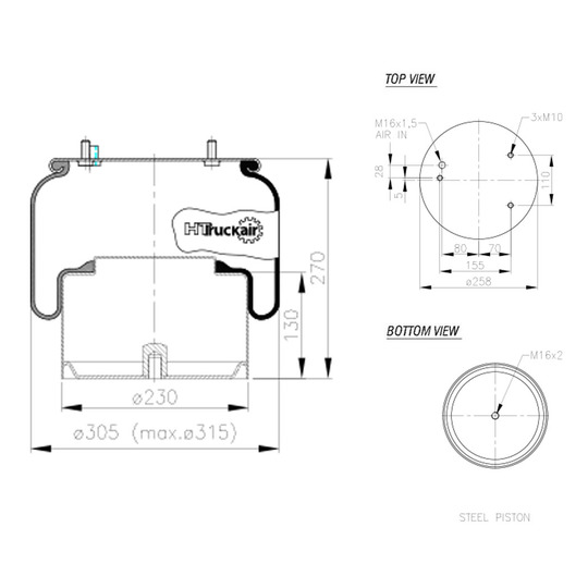 562.022 - Bellow, air suspension 