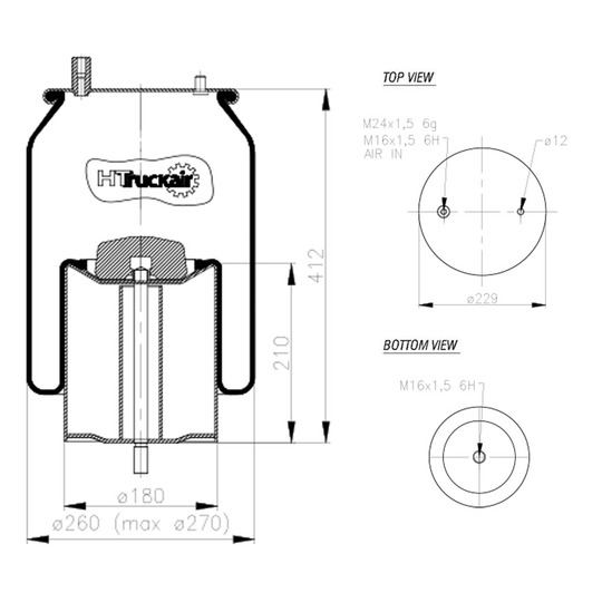 562.112 - Bellow, air suspension 