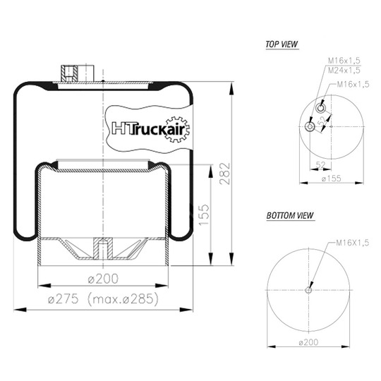 562.525 - Bellow, air suspension 