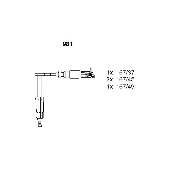 981 - Tändkabelsats 