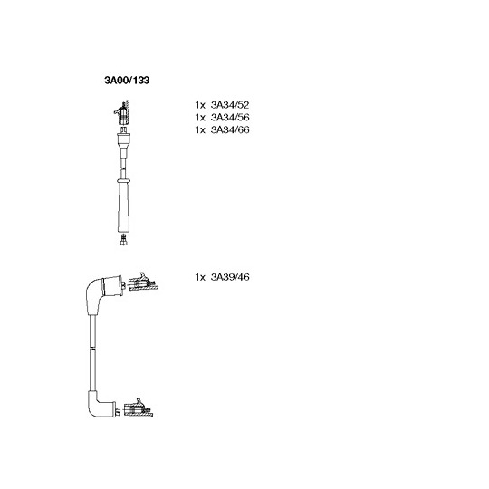 3A00/133 - Ignition Cable Kit 