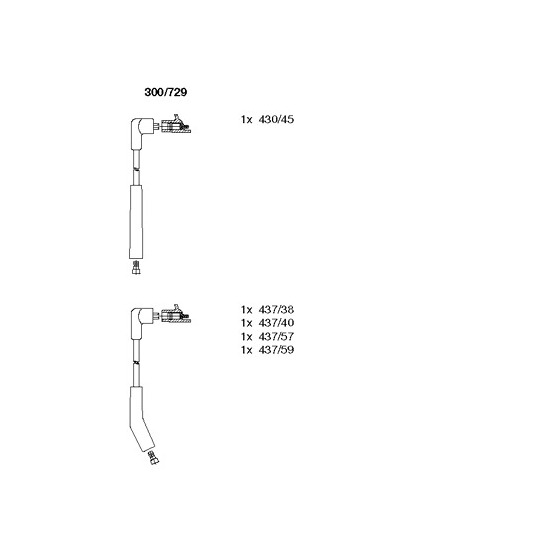 300/729 - Tändkabelsats 