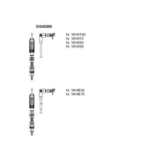 212AD200 - Tändkabelsats 