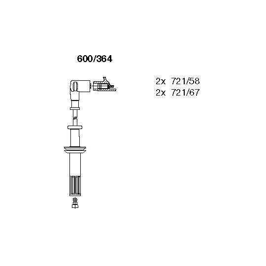 600/364 - Ignition Cable Kit 