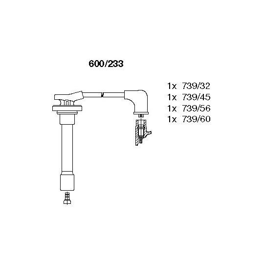 600/233 - Ignition Cable Kit 