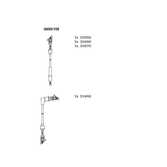 3A00/153 - Ignition Cable Kit 