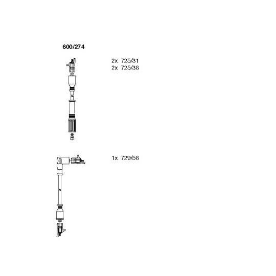 600/274 - Tändkabelsats 
