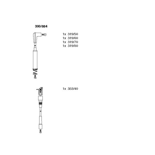 300/884 - Ignition Cable Kit 