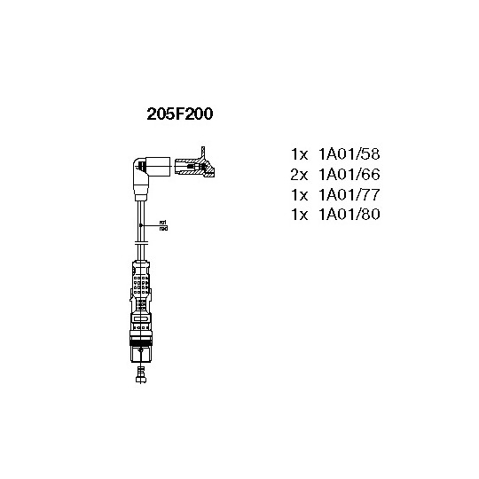 205F200 - Sytytysjohtosarja 