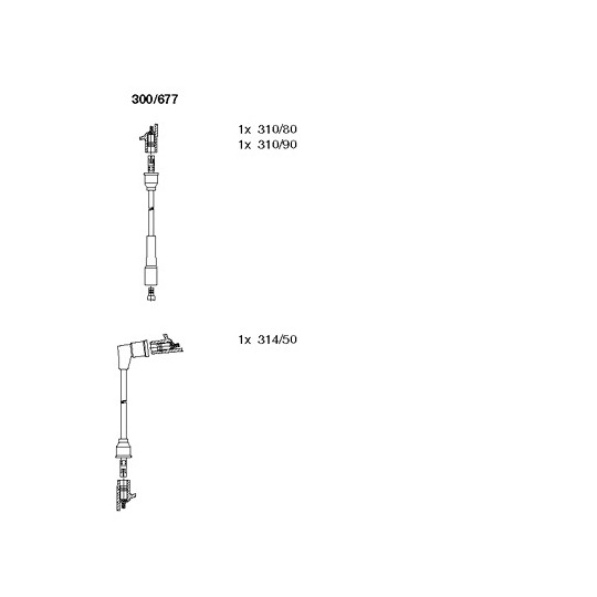 300/677 - Ignition Cable Kit 