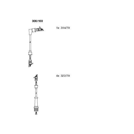 300/103 - Tändkabelsats 