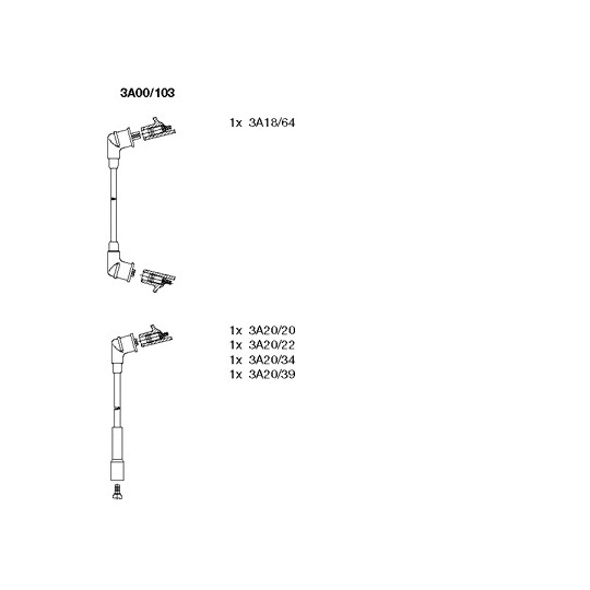 3A00/103 - Ignition Cable Kit 