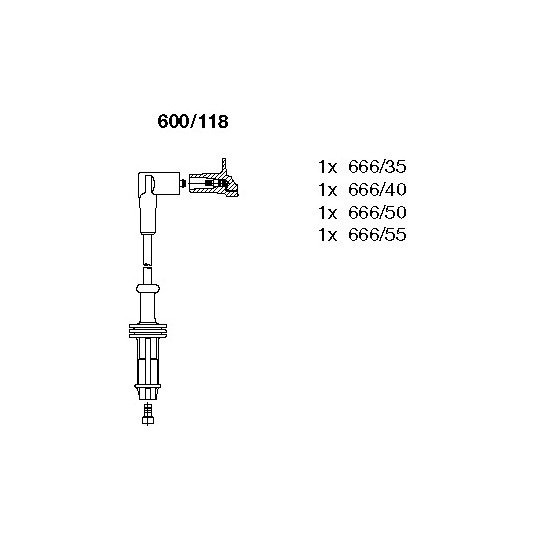 600/118 - Ignition Cable Kit 