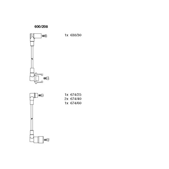 600/208 - Ignition Cable Kit 