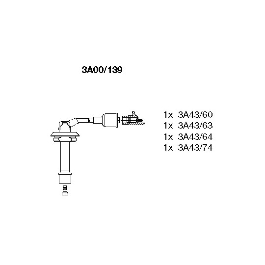 3A00/139 - Ignition Cable Kit 