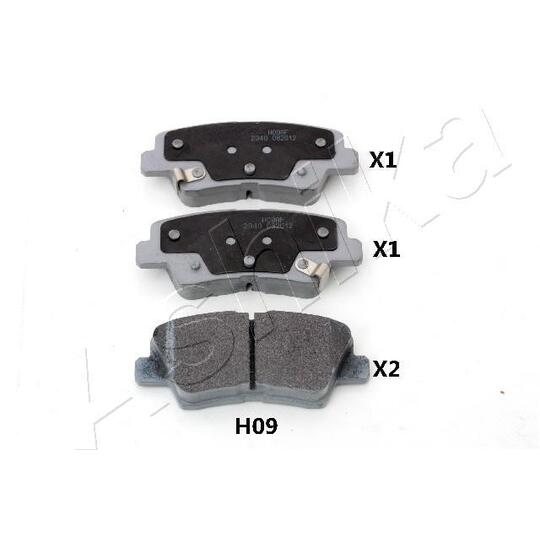 51-0H-H09 - Brake Pad Set, disc brake 
