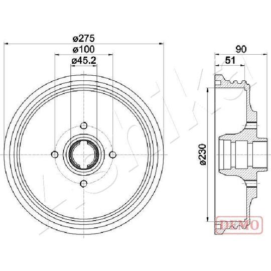 56-00-0908C - Brake Drum 