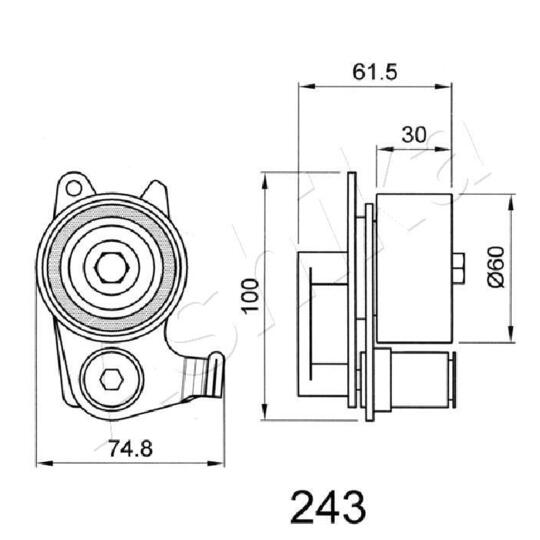 45-02-243 - Tensioner, timing belt 