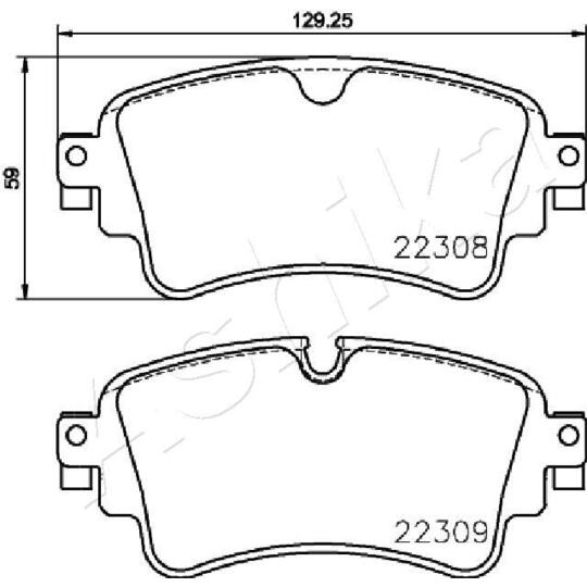 51-00-0910 - Brake Pad Set, disc brake 