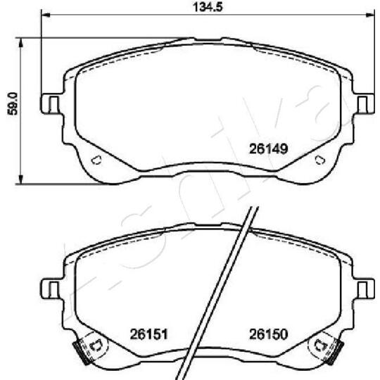 50-02-2027 - Brake Pad Set, disc brake 