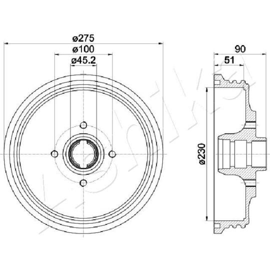 56-00-0908 - Brake Drum 