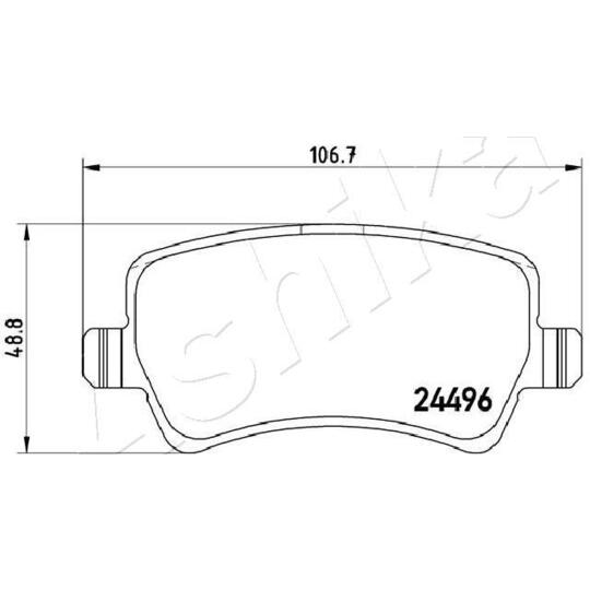 51-00-0321 - Brake Pad Set, disc brake 