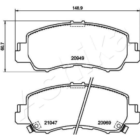 50-05-533 - Brake Pad Set, disc brake 