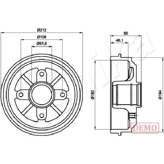 56-00-0608C - Brake Drum 