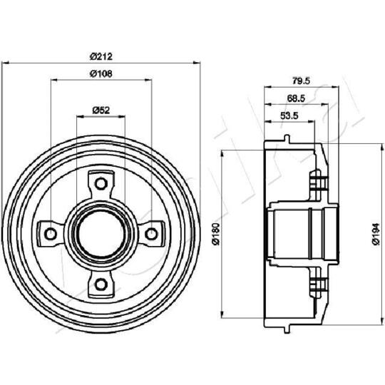 56-00-0612 - Brake Drum 