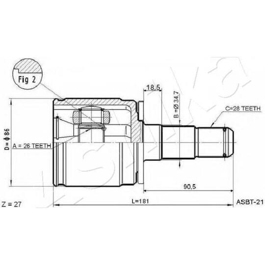 62-05-578 - Ledsats, drivaxel 