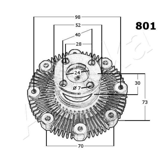 36-08-801 - Clutch, radiator fan 