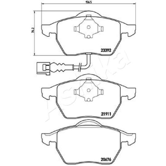 50-00-0906 - Brake Pad Set, disc brake 