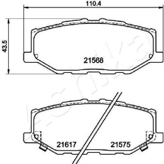 50-08-823 - Brake Pad Set, disc brake 