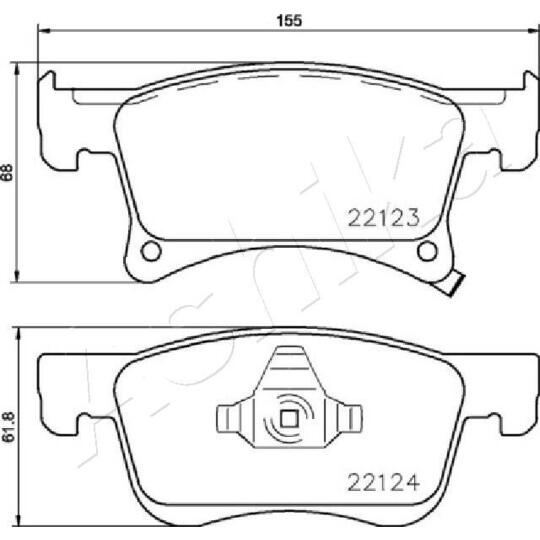 50-00-0401 - Brake Pad Set, disc brake 