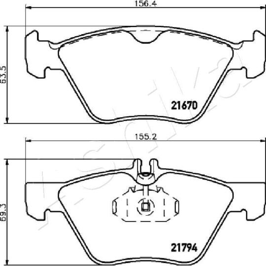 50-00-0520 - Brake Pad Set, disc brake 