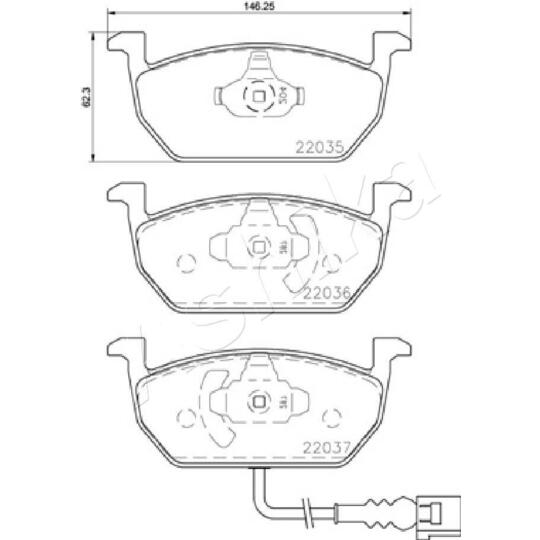 50-00-0938 - Brake Pad Set, disc brake 