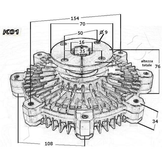 36-0K-K01 - Sidur, radiaatoriventilaator 