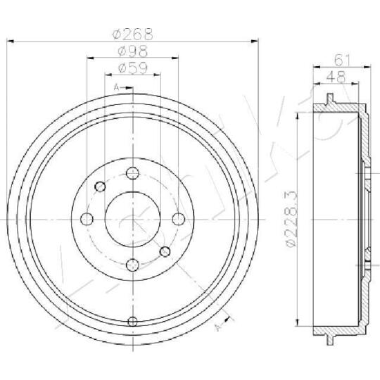 56-00-0613 - Brake Drum 