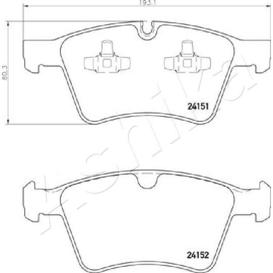 50-00-0531 - Brake Pad Set, disc brake 