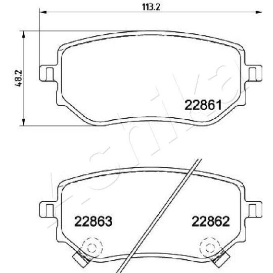 51-00-0532 - Brake Pad Set, disc brake 