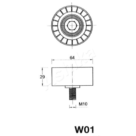 45-0W-001 - Tensioner, timing belt 